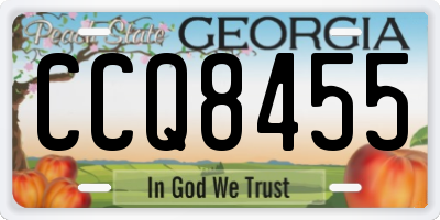 GA license plate CCQ8455