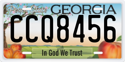 GA license plate CCQ8456