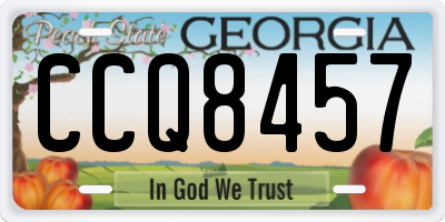 GA license plate CCQ8457
