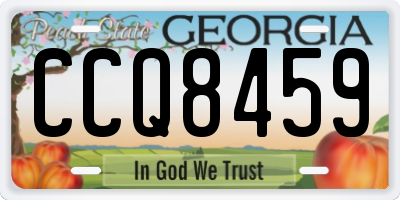 GA license plate CCQ8459