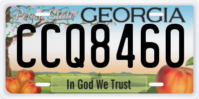 GA license plate CCQ8460