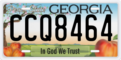 GA license plate CCQ8464