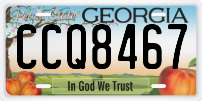 GA license plate CCQ8467