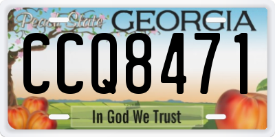 GA license plate CCQ8471