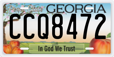 GA license plate CCQ8472