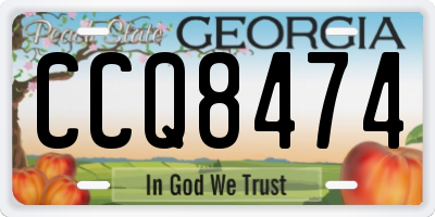 GA license plate CCQ8474