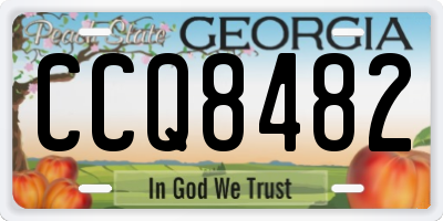 GA license plate CCQ8482