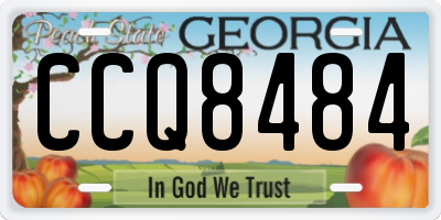GA license plate CCQ8484