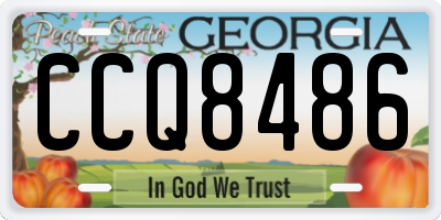GA license plate CCQ8486
