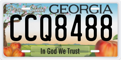 GA license plate CCQ8488