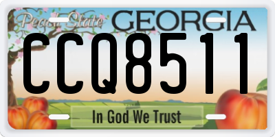GA license plate CCQ8511