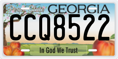 GA license plate CCQ8522
