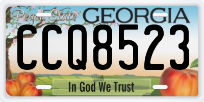 GA license plate CCQ8523