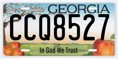 GA license plate CCQ8527