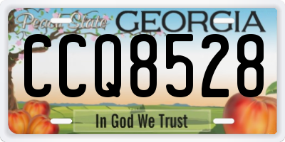 GA license plate CCQ8528