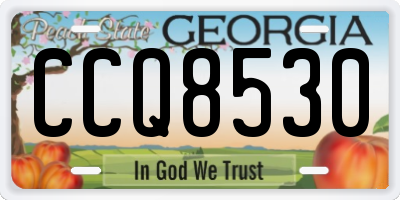 GA license plate CCQ8530