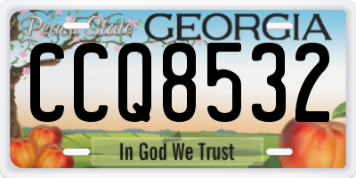 GA license plate CCQ8532