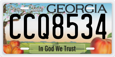 GA license plate CCQ8534