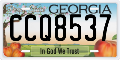 GA license plate CCQ8537