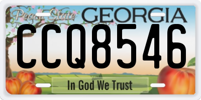 GA license plate CCQ8546