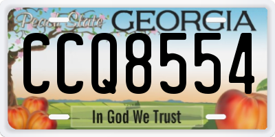 GA license plate CCQ8554