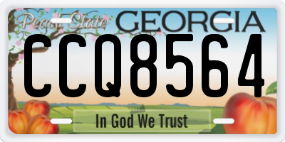 GA license plate CCQ8564