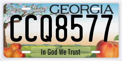 GA license plate CCQ8577