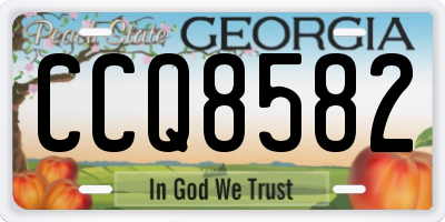 GA license plate CCQ8582
