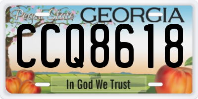 GA license plate CCQ8618