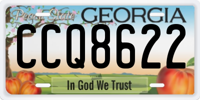 GA license plate CCQ8622
