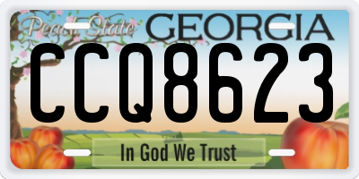 GA license plate CCQ8623