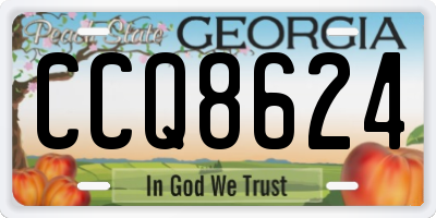 GA license plate CCQ8624