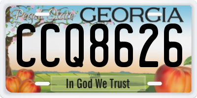 GA license plate CCQ8626