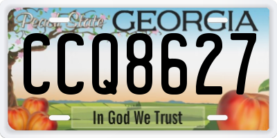 GA license plate CCQ8627