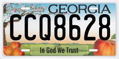 GA license plate CCQ8628