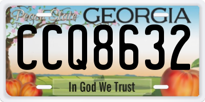 GA license plate CCQ8632