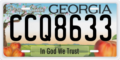 GA license plate CCQ8633