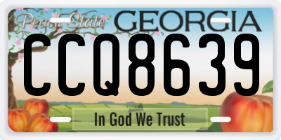 GA license plate CCQ8639