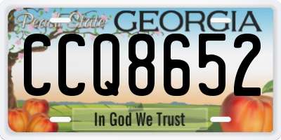 GA license plate CCQ8652