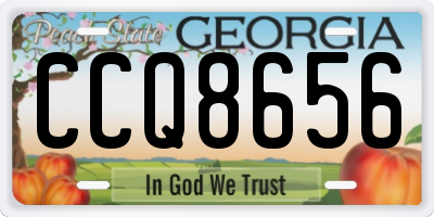 GA license plate CCQ8656