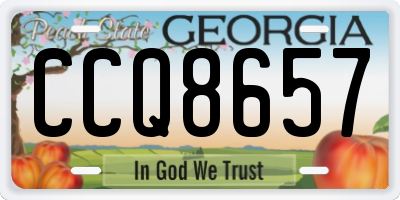 GA license plate CCQ8657