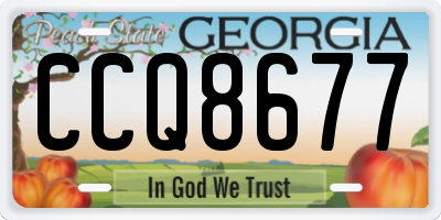 GA license plate CCQ8677