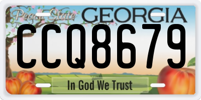 GA license plate CCQ8679