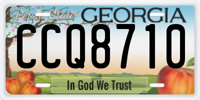 GA license plate CCQ8710