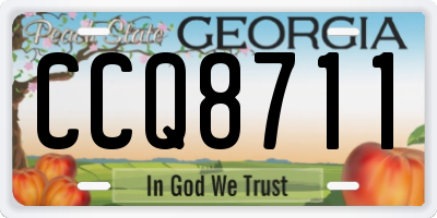GA license plate CCQ8711