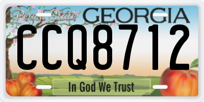 GA license plate CCQ8712