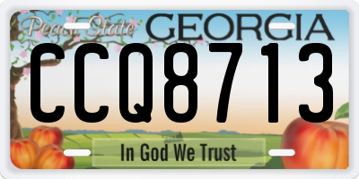 GA license plate CCQ8713