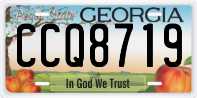 GA license plate CCQ8719