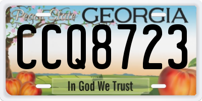 GA license plate CCQ8723