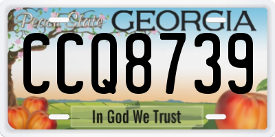 GA license plate CCQ8739